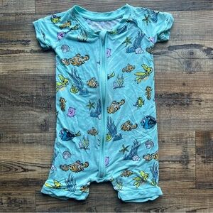 Little Sleepies OG Disney Finding Nemo Shorty Zippy Bamboo Romper Size 2t